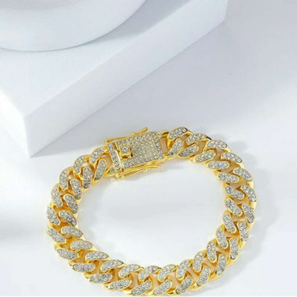 1pc Men's Rhinestone Bracelet - Picture 4 of 6